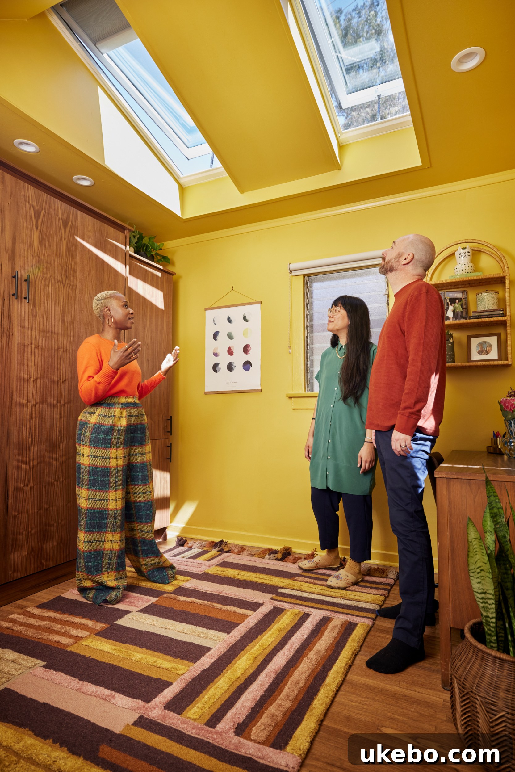 Velux Natural Light Room Makeover Contest 13 A beautifully lit corner of the room, emphasizing the effect of skylights on color perception and space