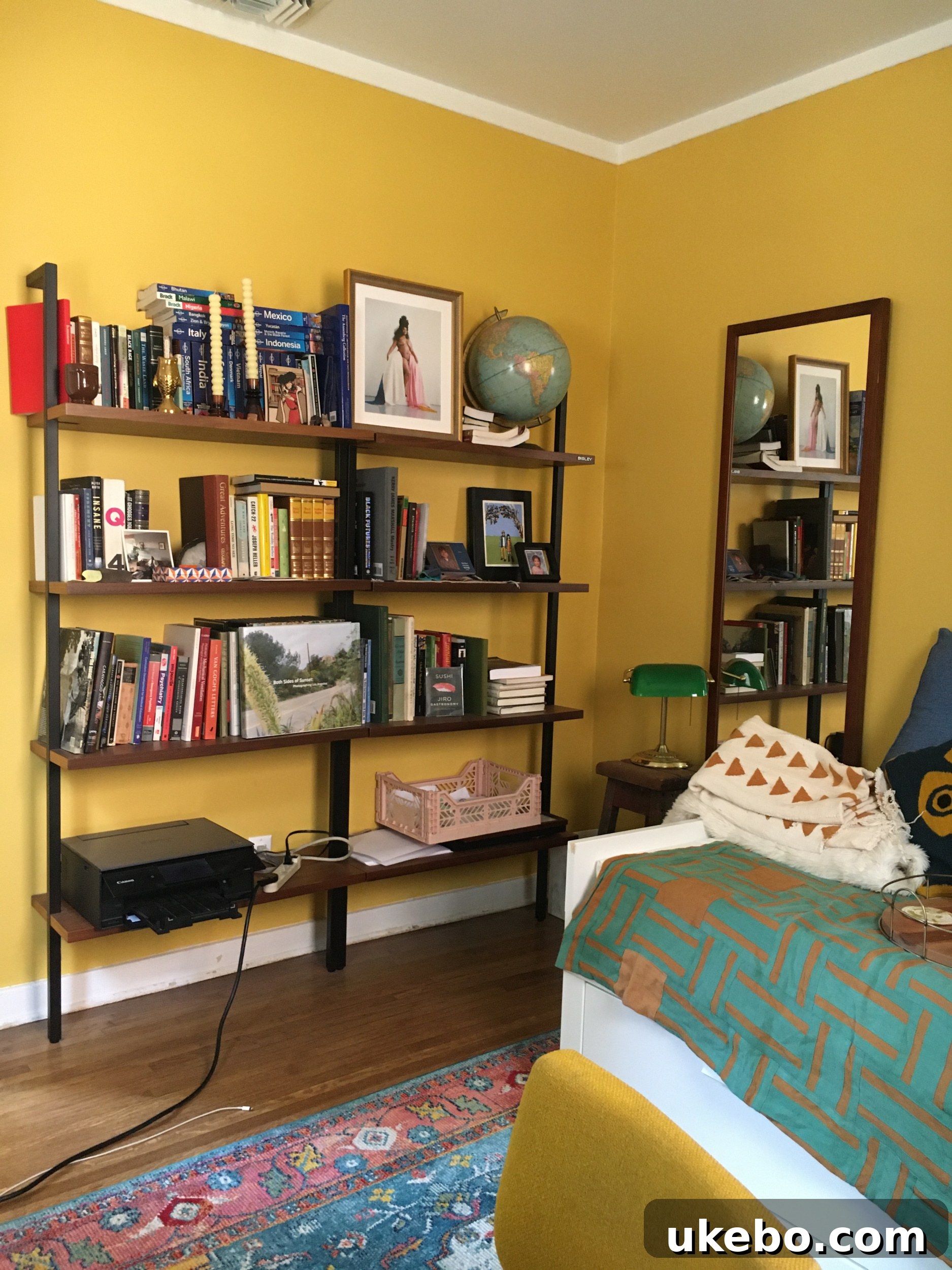 Another before image showing the clutter and lack of natural light in the original space