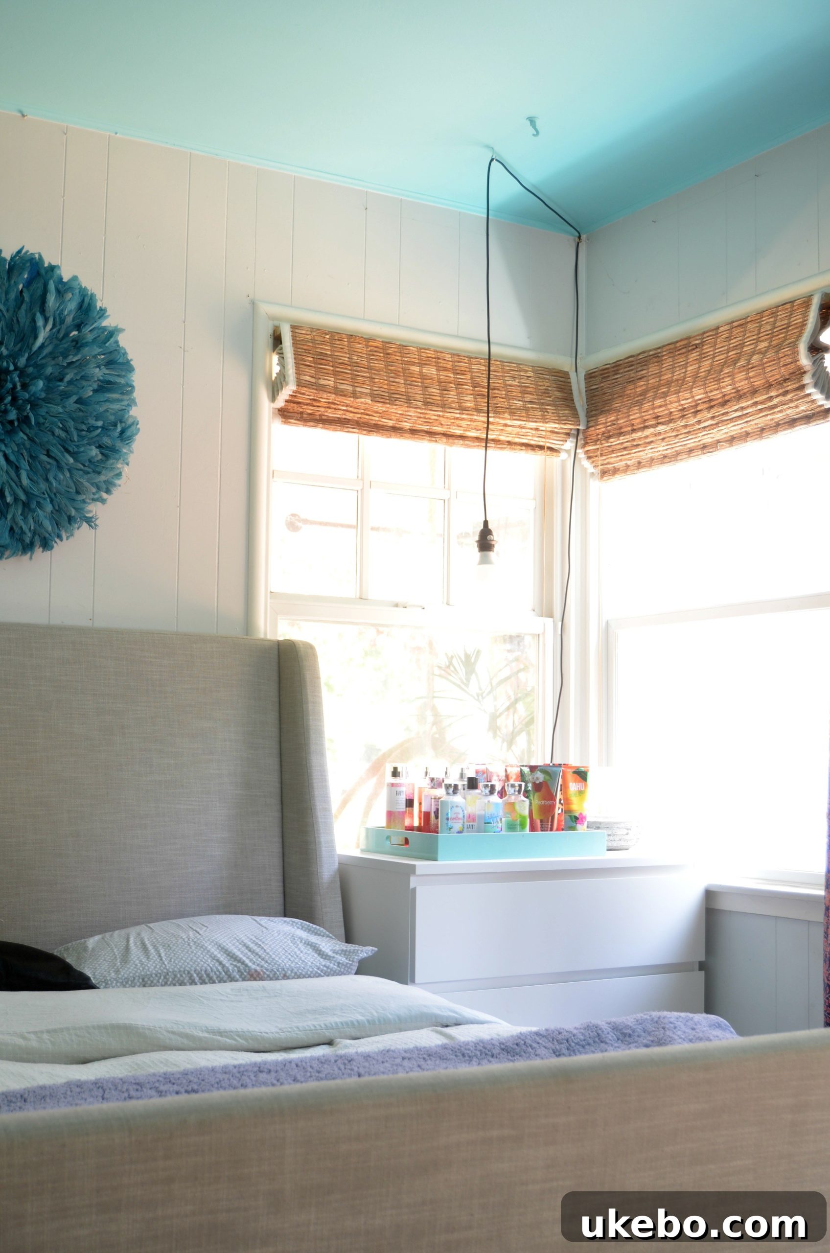 Cozy and inviting guest bedroom with natural light