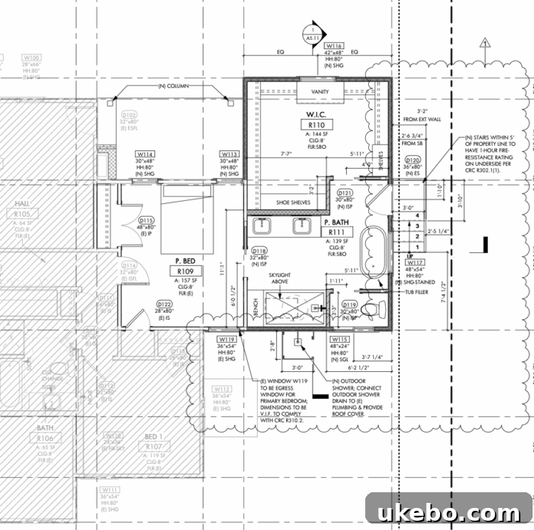 Primary Bedroom En Suite Addition: Plans and Construction Begin 9 Architectural plan rendering